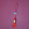 Colgante de borla de sombrero de nube multicolor de hilo dorado corto y regordete de 3.5 cm Adorno colgante para coche Accesorio Borla de flecos Hanfu