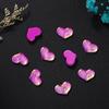 Nuevas joyas de cristal para uñas con forma de corazón de melocotón ancho y moca plana, decoraciones para uñas usables de colores mágicos.