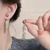 Colección~Pendientes de Borla de Cristal Lágrimas de Belleza Súper Brillantes de Estilo Coreano, Estilo Vacacional Creativo y Elegante en la Costa, Tendencia de Lujo Ligero