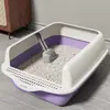 Caixa de areia para gatos anti-respingos grande banheiro para gatos semifechado aberto caixa de areia para gatos com cerca alta suprimentos para gatos atacado