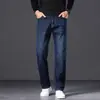 2026 novo jeans casual de luxo leve simples solto macio elástico perna reta calça comprida masculina