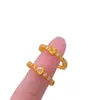 Estilo Little Red Book Anillo Cuadrado de Zircón Amarillo Zircón Pequeño Pulsera Versátil Ajustable de Diamante Amarillo de Gama Alta para Mujer