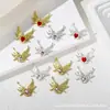 Acessórios para Unhas com Laço de Diamante Pérola Morcego Amor Diamante Borboleta Unha Usável Decoração de Unha Acessórios para Unhas de Liga