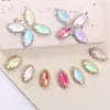 Moca Proteína Ojo de Caballo Borde Garra Diamante Cristal Hebilla Cristales de Colores Vidrio de Cristal DIY Accesorios para Vestido de Novia Piedra Cosida a Mano