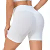 Shorts Aliexpress Transfronteiriços Tk Europeus e Americanos Calças de Yoga de Cintura Alta Femininas Pêssego Manga Curta Esportes Fitness Secagem Rápida Levanta Bumbum