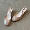 Temporada del Primer Encuentro: Sandalias Planas de Tacón Cuña Dulces y Juveniles para Mujer, Estilo Ballet, sin Cierre, con Correa Trasera