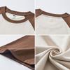 Camiseta de Algodón Raglán de Bloques de Color Holgada de Moda Nueva de Verano para Hombre Moda Versátil Accesible Textura de Lujo Top Ropa para Hombre