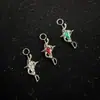 F136/G23 liga de titânio cobra em espiral piercing cruzado joias brincos de liga de titânio, piercings labiais, piercings de cartilagem da orelha atacado