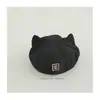 Boina Súper Linda de Estilo Coreano para Niños y Niñas de Cuatro Estaciones, Versátil y Linda con Orejas de Gatito, Boina Versátil y Elegante