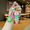 Descompressão Retrátil Animal Sorvete Desenho Animado Porquinho Carro Chaveiro Feminino Requintado Coelho Boneca Casal Mochila Pingente