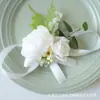 237 Ramillete de celebración de negocios estilo occidental flor de mano suministros de boda estudio de flores artificiales accesorios para fotos Serie Blanca