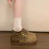 Colección Otoño 2026: Mocasines de Tacón Alto para Estudiantes de Secundaria y Preparatoria, Zapatos de Suela Gruesa para Mujer de Pies Anchos, Zapatos Birkenstock Súper Modernos Estilo Hada
