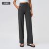 Calça Reta Respirável, Solta e Confortável com Cordão, Cintura Elástica, Versátil de Perna Larga Casual da Shishi Mengke