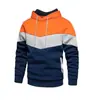 Sudadera con capucha de moda para hombre Otoño 2026, bloques de color, traje deportivo para correr al aire libre, sudadera holgada de manga larga