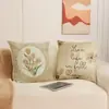 Nueva Funda de Almohada Floral Retro de Amazon Poliéster Versátil Cojín de Asiento para Interiores Decorativo para Sala de Estar Cojín de Sofá