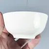 Logo blanco puro tazón de arroz engrosado tazón de sopa para restaurante comercial tazón grande para fideos luohan tazón pequeño de cerámica para uso doméstico chino