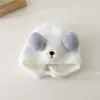 Gorro de bebé con diseño de nariz de oso, gorro tejido lindo de invierno para niños y niñas, gorro cálido para bebés y niños pequeños
