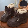 Botines Cortos para Niñas con Calidez de Borrego para Botas de Niña 2026 Otoño/Invierno Nuevo Estilo Botas de Algodón de Invierno para Niña Pequeña Impermeables Botas Grandes de Algodón