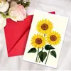Conjunto de Envelopes para Cartão de Cumprimentos com Ilustração de Flores e Plantas Transfronteiriças Estilo Literário Cerimônia de Aniversário Agradecimento Cartão Universal