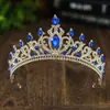 Coroa Tiara Barroca de Noiva Europeia e Americana Coroa de Princesa com Strass Acessórios de Cabelo Estilo Casamento Faixa de Cabeça Acessórios para Mulheres