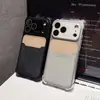 Adequado para Iphone18Promax Novo Padrão de Tecido Apple 16 Suporte para Cartões de Camada Dupla Capa para Celular 17 Anti-Queda 14 Capa Protetora