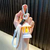 Llavero de Lámpara de Viento Mini Retro Llavero de Luz de Vela Electrónica Luz Ambiental Decorativa Colgante Pequeño para Bolsa de Regalo