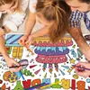 Póster de Pintura de Cumpleaños Nuevo de Dibujos Animados Transfronterizo Decoración de Fondo Pintada a Mano para Fiesta Festiva DIY Infantil