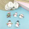 Molde de Silicona Navideño Muñeco de Nieve Papá Noel Fondant Chocolate Molde Pastel Repostería Suministros Herramientas Al por Mayor