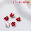Accesorios para uñas rojos populares en línea, con forma especial de diamante, para Año Nuevo, festivos, con destellos, amor, cubos, dulces, accesorios para uñas.