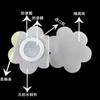 Parche en Blanco Flor de Ciruelo Tela Spunlace No Tejida Parche para Punto de Acupuntura del Ombligo Tres Voltios Tres Nueve Parche Adhesivo Transpirable Parche en Blanco con Forma de Flor de Ciruelo
