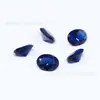 Venta Caliente de Fábrica Forma de Huevo Azul Gema Sintética Nano 2*3-10*14mm Azul Ovalada Piedra Suelta Nano Resistencia a Altas Temperaturas