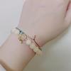 Ins versão coreana do bracelete de cristal tesouro azul do mar anel único feminino estrelas de cristal amarelo franja pulseira joias atacado