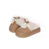 Pantuflas esponjosas de suela gruesa, antideslizantes, estilo estudiante, para usar en interiores, que brindan calidez en invierno, con diseño de punta cerrada, versátiles pantuflas de algodón para mujer, nuevo estilo 2026