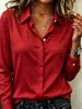 Camisa de Tejido Elástico en Cuatro Direcciones con Botones Ocultos para Mujer de Fábrica Original, Anti-Arrugas, Sin Planchar, Camisa de Manga Larga para el Trabajo y Negocios, Disponible para Venta al por Mayor y Personalización