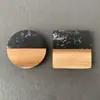 Manteles de Madera con Mármol Empalmado Transfronterizos Se Pueden Grabar Nombres Posavasos Aislantes de Madera Maciza Posavasos Creativos Redondos Cuadrados