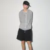 Sudadera con capucha a rayas finas estilo coreano para hombre y mujer, tonos fríos, minimalista, corte holgado, versátil, casual, top perezoso, venta al por mayor