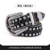 Cinturón de lentejuelas de diamante artificial para hombre, cinturón de diamante con hebilla de aleación western para mujer, venta al por mayor