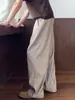 Pantalones de traje a rayas plisados estilo Old Money para hombre, pantalones casuales rectos de verano fluidos, pantalones anchos relajados y holgados tipo Yamamoto