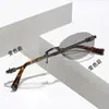 Gafas Planas Sin Montura que Cambian de Color Estilo Coreano Monturas para Mujer Tendencia Transfronteriza Monturas de Gafas Planas Anti-Luz Azul Gafas de Montura Pequeña