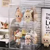 Caja de Exhibición Labubu Figura de Peluche Transparente Giratoria Caja Sorpresa Soporte de Exhibición de Almacenamiento Labubu