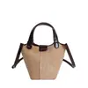 Bolso Cruzado Tipo Cubo de Gamuza Casual para Mujer 2025 Otoño Nuevo Versátil Moda Casual Elegante Bolso de Hombro Único