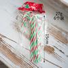 Decoração de Árvore de Natal Pingente Pirulito Plástico Simulado Palito de Doce Bicolor Doce de Natal Bengala de Doce Transfronteiriça