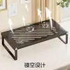 Suporte para laptop, organizador de teclado de mesa multifuncional, prateleira de armazenamento em níveis para itens pequenos, organizador de mesa para estações de trabalho de escritório