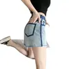 Shorts de Mezclilla Rasgados para Mujer Verano 2025 Delgados de Cintura Alta Nuevos Deshilachados de Línea A de Pierna Ancha Rectos Hot Pants