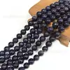 Ventas Directas de Fábrica Cuentas Sueltas de Arenisca Azul Cielo Estrellado Brillo Azul Arena Suelta Cuentas Semi-Terminadas DIY Accesorios para Collares Hechos a Mano
