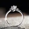Versão coreana do anel de ameixa inteira mais vendido feminino zircônia banhado a prata anel de casal para amigas presente de aniversário uma geração de cabelo