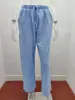 2026 Amazon Transfronterizo Wish Sitio Independiente Pantalones Casuales Rectos de Algodón y Lino Sueltos Color Sólido Cintura Elástica Bolsillo para Mujer