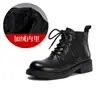 Botines retro estilo británico para mujer, nueva colección otoño/invierno 2026, piel genuina, suela gruesa, punta redonda, diseño original hecho a mano, versátiles botas Martin