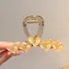 Pinza de tiburón de tamaño mediano para mujeres con cabello fino, para crear un recogido de media altura elegante, pinza de garra sofisticada y delicada para la parte posterior de la cabeza