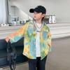 Moda Marca Niños Tie-Dye con Capucha Delgado Ropa Exterior Otoño Ropa 2025 Nueva Ropa para Niños Primavera y Otoño Niños Tallas Mediana y Grande Sudaderas
